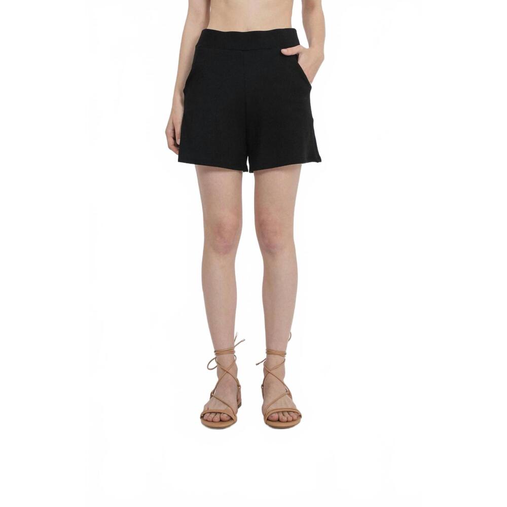 NEW CORINNE COLLECTION sienna waist band shorts in black